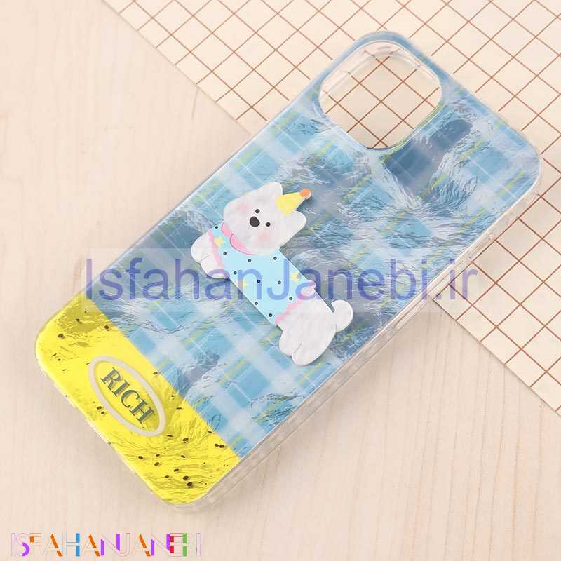 اصفهان جانبی-قاب IMD آیفون iPhone 13 / 14 طرح سگ برجسته براق