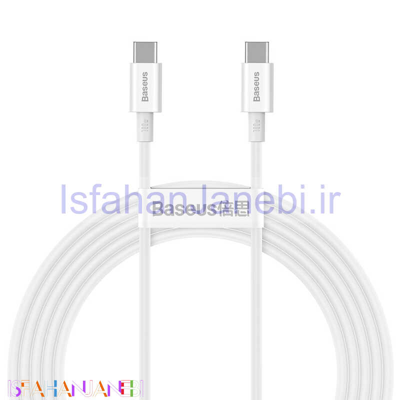 اصفهان جانبی-کابل تبدیل فست شارژ Baseus Superior Series CATYS-B0 Type-C to Type-C 5A 100W 1m