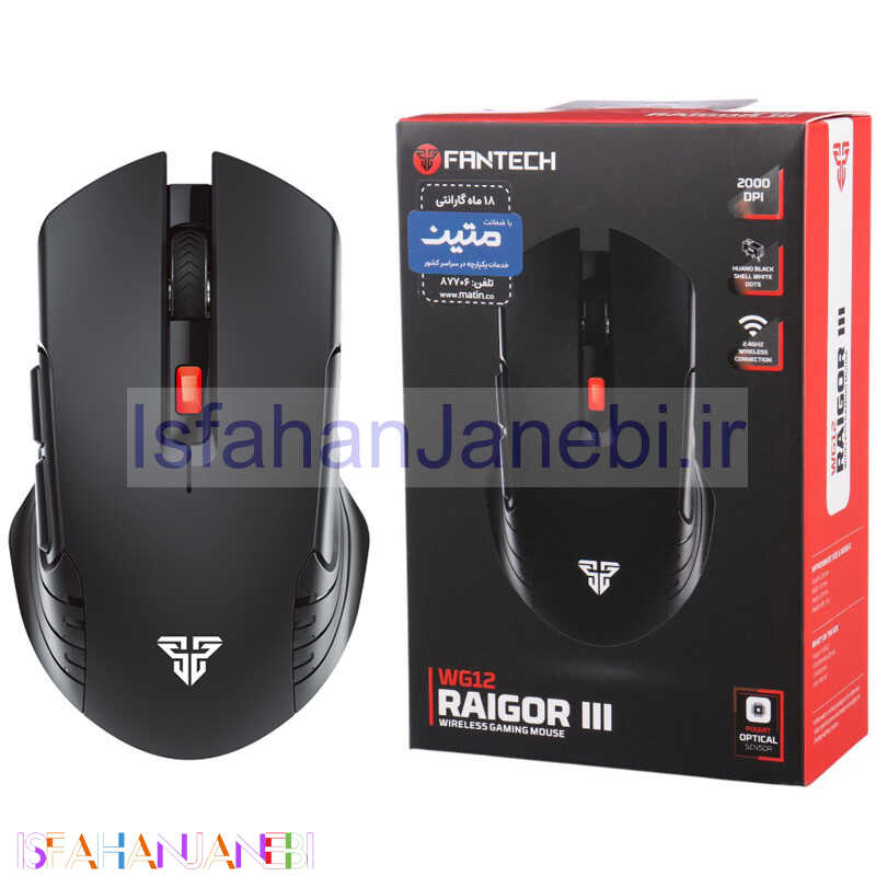اصفهان جانبی-موس بی سیم گیمینگ فنتک Raigor III WG12
