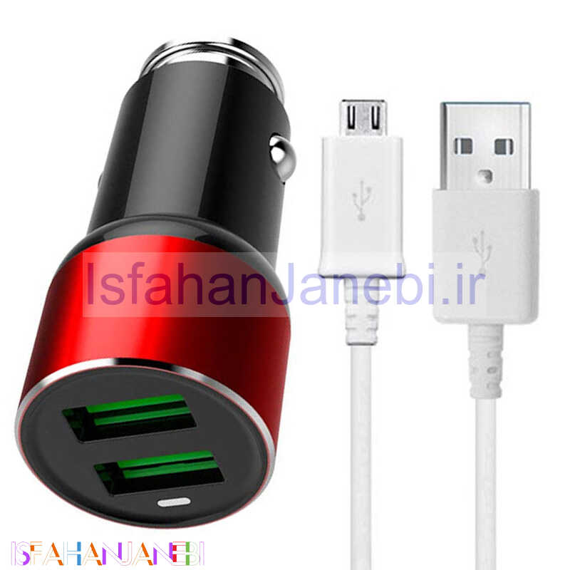 اصفهان جانبی-شارژر فندکی Emy MY-119 + کابل میکرو یو اس بی
