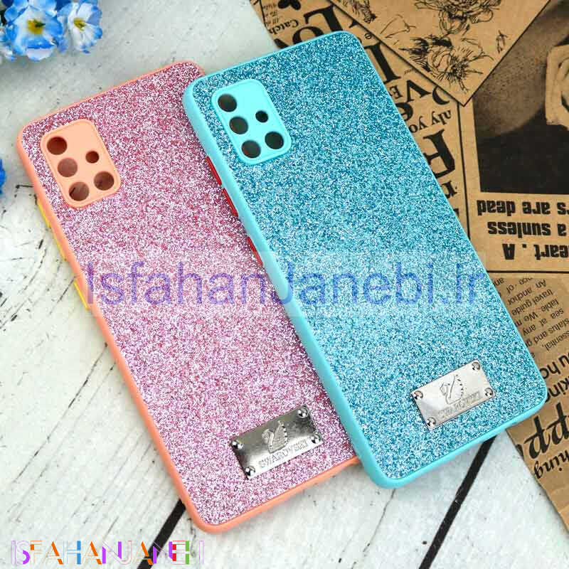 اصفهان جانبی-قاب شاینی Swarovski محافظ لنزدار Samsung Galaxy A51