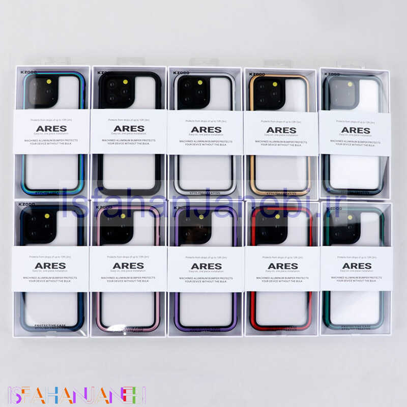 اصفهان جانبی-قاب ضد ضربه پشت شفاف Kzdoo Ares آیفون iPhone 14 Pro Max