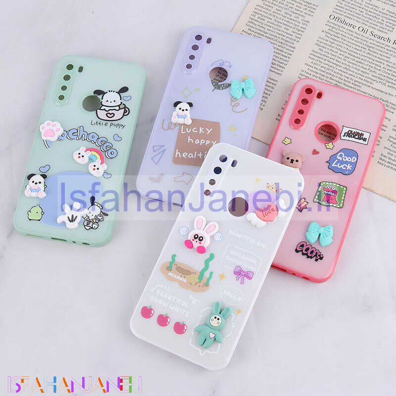 اصفهان جانبی-قاب شاینی شیائومی Redmi Note 8 عروسک برجسته محافظ لنزدار