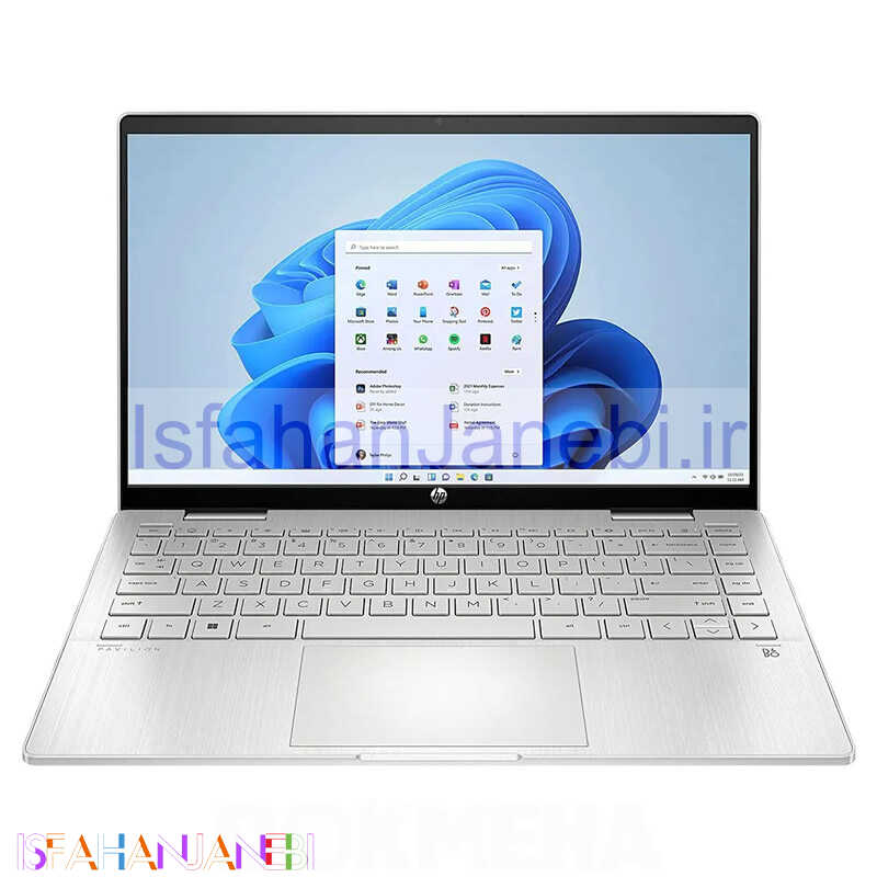 اصفهان جانبی-لپ تاپ HP Pavilon x360 14-EK0033DX Core i5 (1235U) 8GB 512GB SSD INTEL 14" FHD