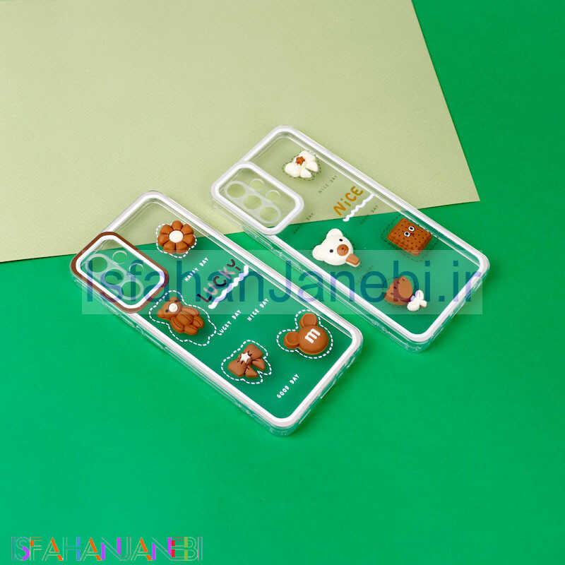 اصفهان جانبی-قاب عروسکی خرس بیسکویتی محافظ لنزدار Samsung Galaxy A32 4G