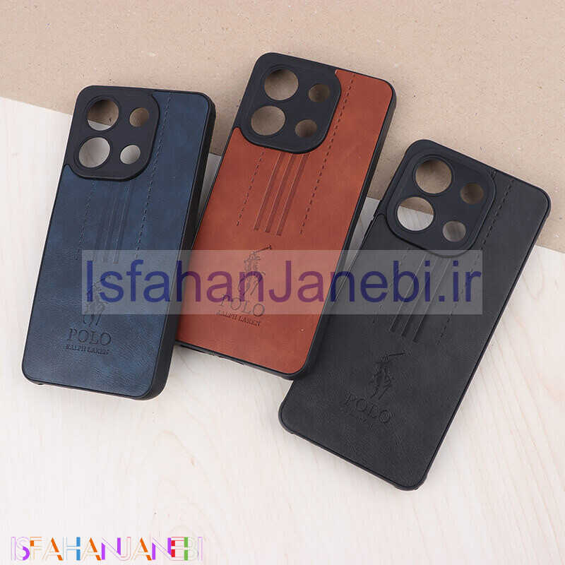 اصفهان جانبی-قاب چرمی Polo Ralph Laren شیائومی Redmi Note 13 4G محافظ لنزدار