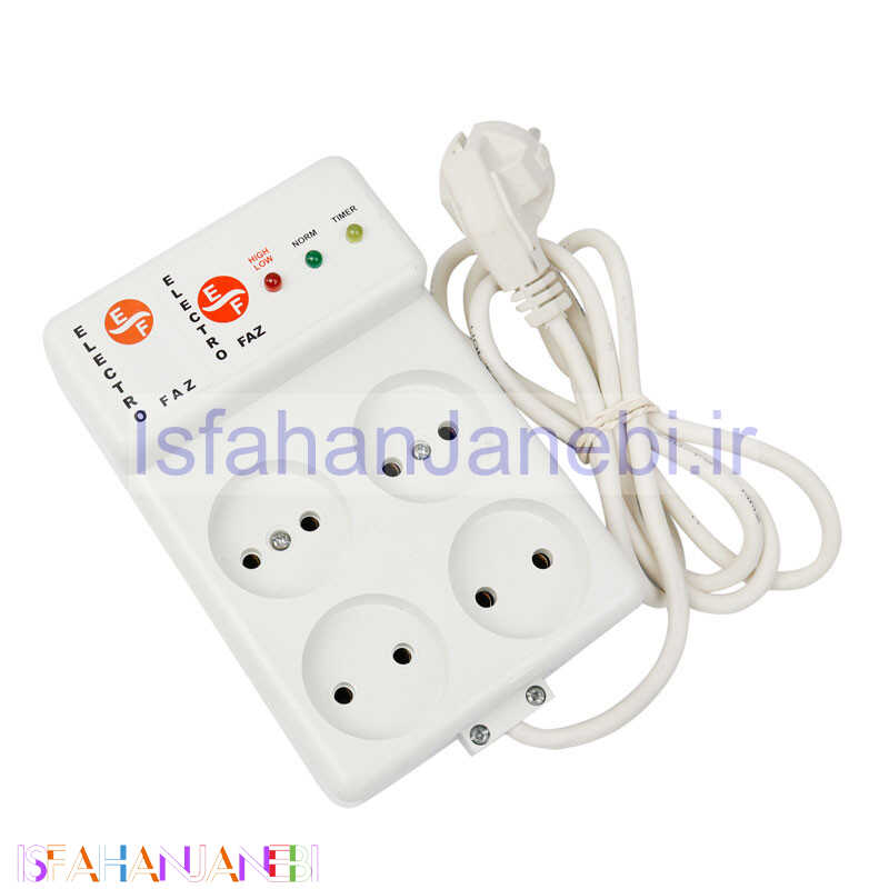 اصفهان جانبی-محافظ برق 4 خانه الکترو فاز 1٫5 متری مدل 4002