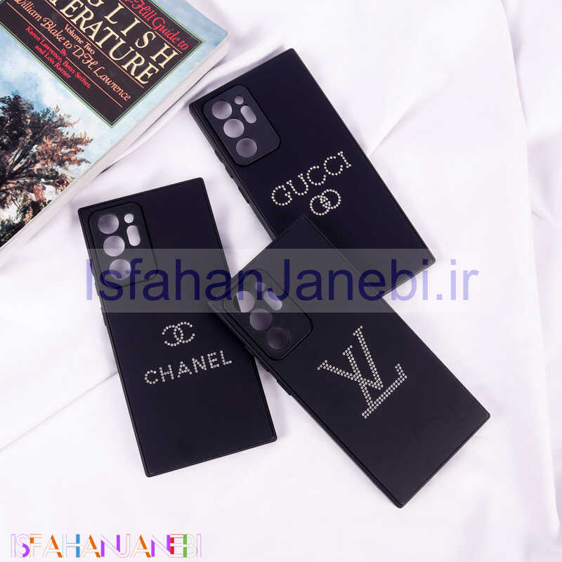 اصفهان جانبی-قاب PVD نگین دار Ipefet محافظ لنزدار Samsung Galaxy Note 20 Ultra مشکی