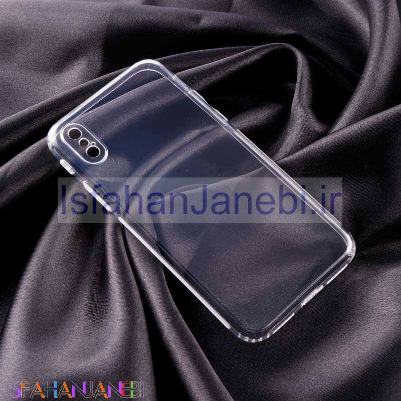 اصفهان جانبی-قاب ژله ای ساده بی رنگ محافظ لنزدار iPhone X