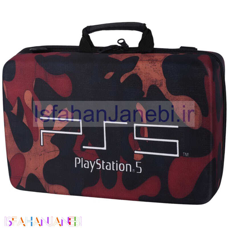 اصفهان جانبی-کیف کنسول بازی PS5 Slim چریکی قرمز مشکی کد 2