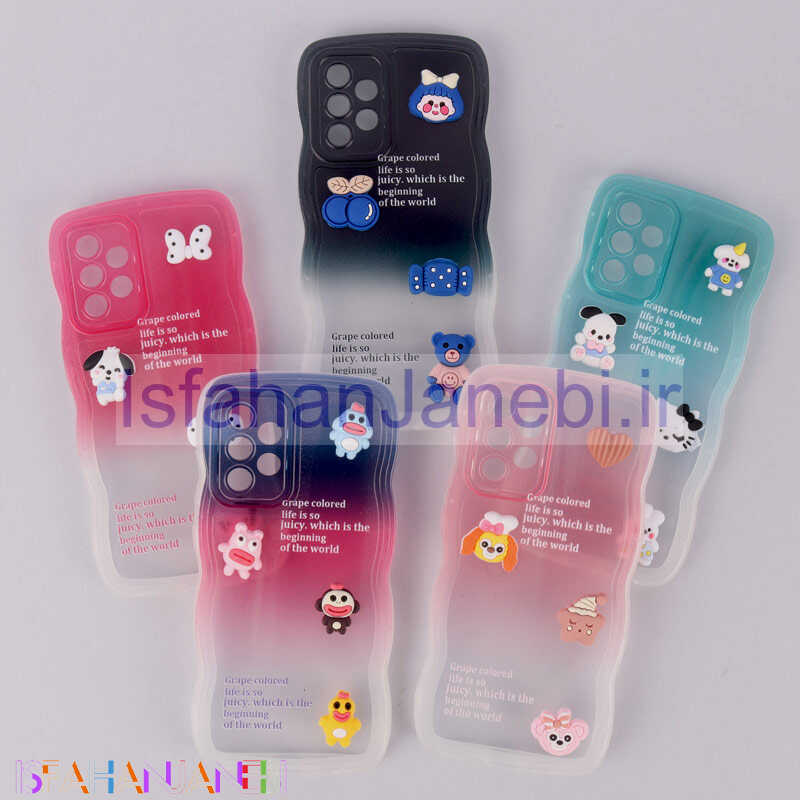 اصفهان جانبی-قاب عروسکی برجسته دو رنگ محافظ لنزدار Samsung Galaxy A52 / A52s