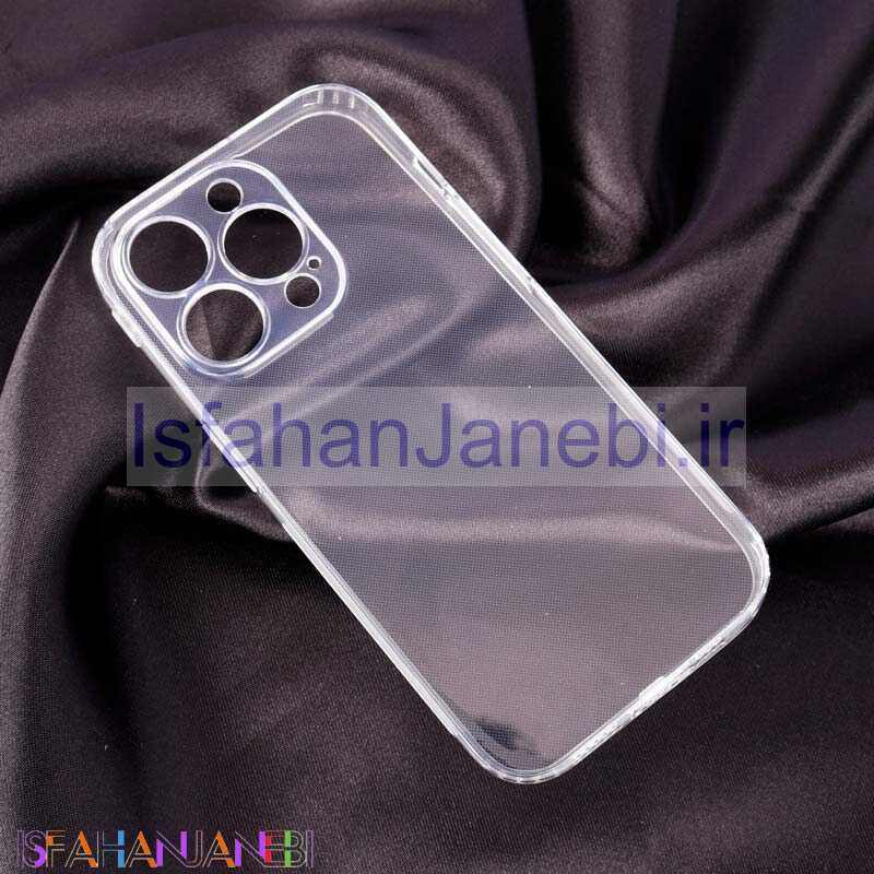 اصفهان جانبی-قاب ژله ای ساده بی رنگ محافظ لنزدار iPhone 14 Pro