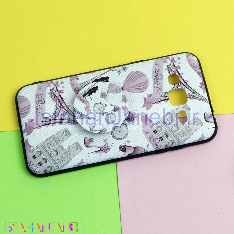 اصفهان جانبی-قاب فانتزی برجسته + پاپ سوکت طرح ایفل سامسونگ J3 2016 سری D