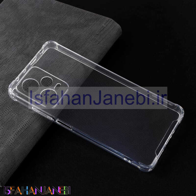 اصفهان جانبی-قاب ژله ای ضربه گیر بی رنگ محافظ لنزدار Xiaomi Redmi Note 12 Pro 5G