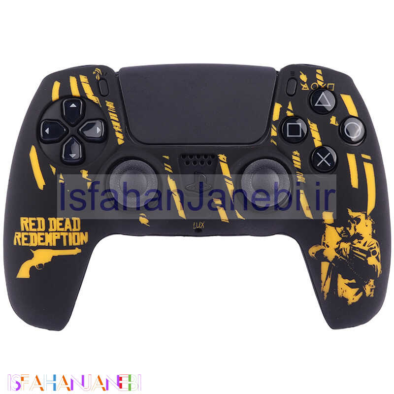 اصفهان جانبی-روکش دسته بازی PS5 طرح Red Dead Redemption مشکی زرد کد 1