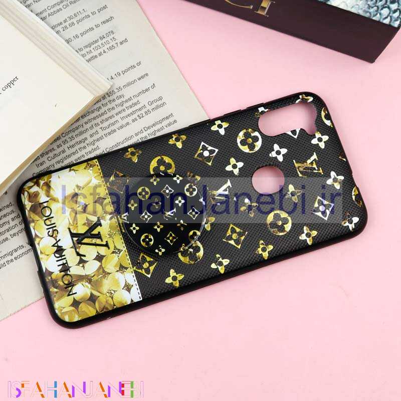 اصفهان جانبی-قاب فانتزی برجسته + پاپ سوکت طرح LV سامسونگ A11 سری F