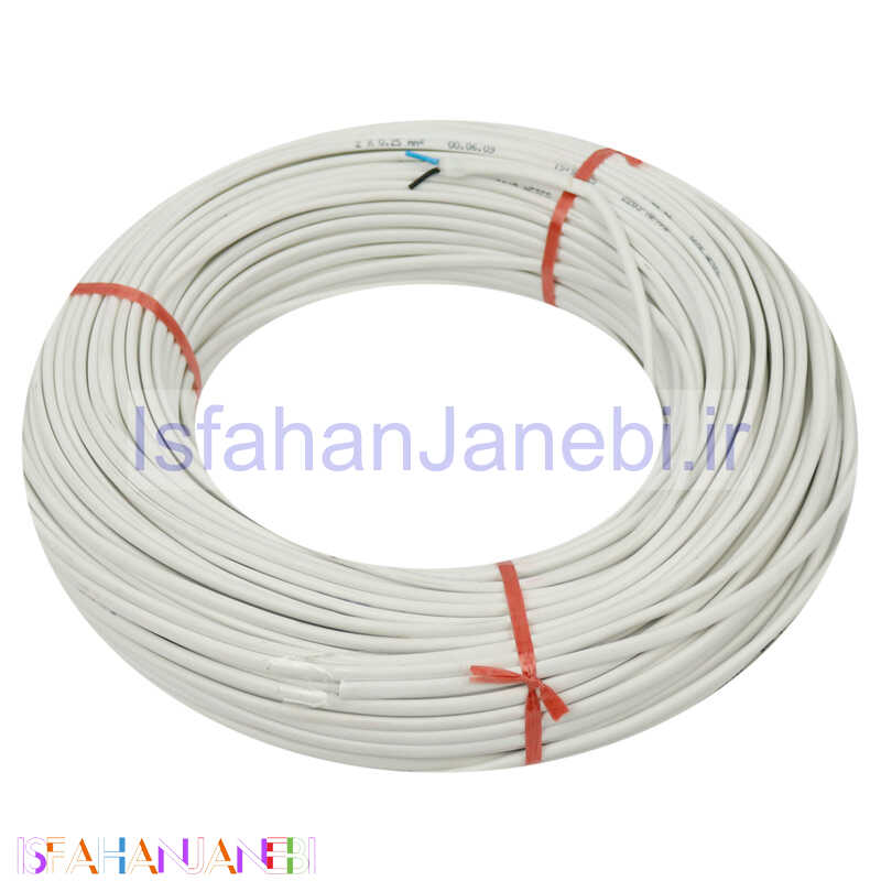 اصفهان جانبی-کابل برق مسی PVC 2*0.25 100m