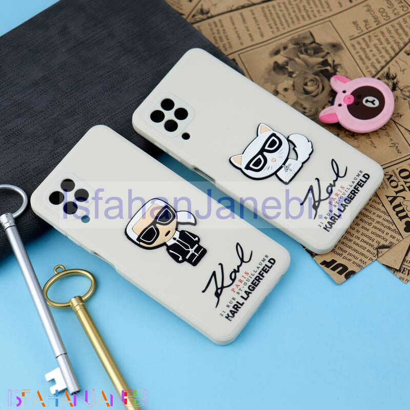 اصفهان جانبی-قاب سیلیکونی عروسکی کارل محافظ لنزدار Samsung Galaxy A22 4G