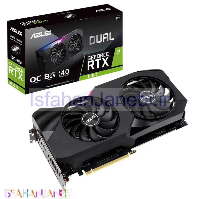 اصفهان جانبی-کارت گرافیک ASUS Dual GeForce RTX 3060Ti V2 OC 8GB GDDR6 256Bit