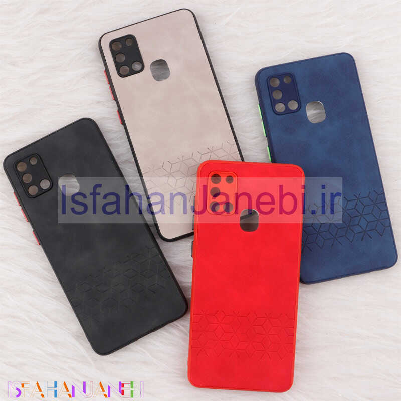 اصفهان جانبی-قاب چرمی طرحدار Smartphone محافظ لنزدار Samsung Galaxy A21s