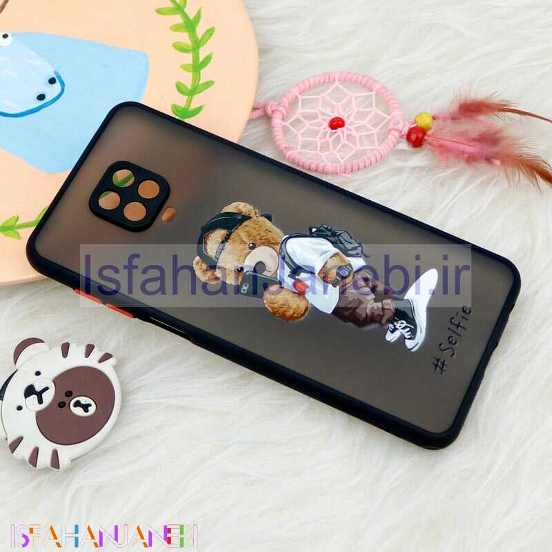 اصفهان جانبی-قاب PC مات محافظ لنزدار طرحدار Xiaomi Redmi Note 9 Pro
