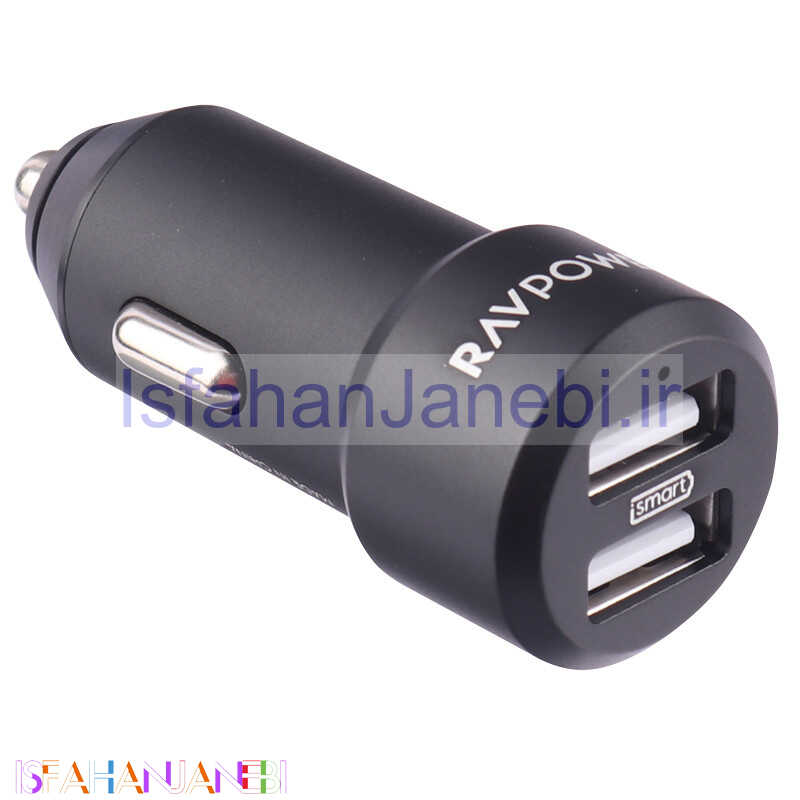 اصفهان جانبی-شارژر فندکی فست شارژ Ravpower RP-VC006 4.8A 24W شرینک