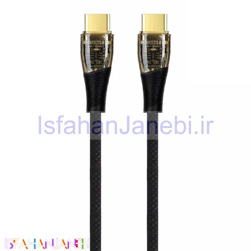 اصفهان جانبی-کابل تبدیل فست شارژ Nitu NC322 Type-C To Type-C 5A 100W 1m
