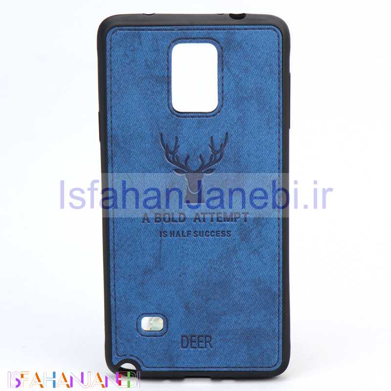 اصفهان جانبی-قاب چرمی طرح گوزن Samsung Note 4 آبی