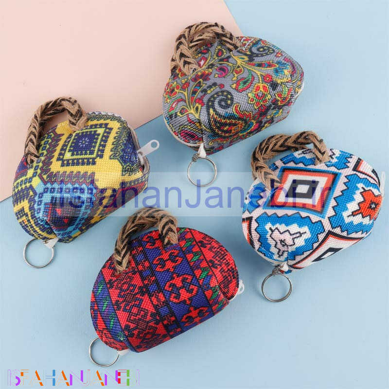 اصفهان جانبی-کیف هندزفری طرح زنبیل بند کنفی