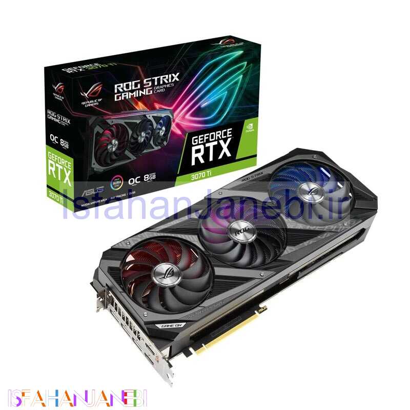 اصفهان جانبی-کارت گرافیک ASUS ROG Strix GeForce RTX3070Ti OC 8GB GDDR6X 256Bit