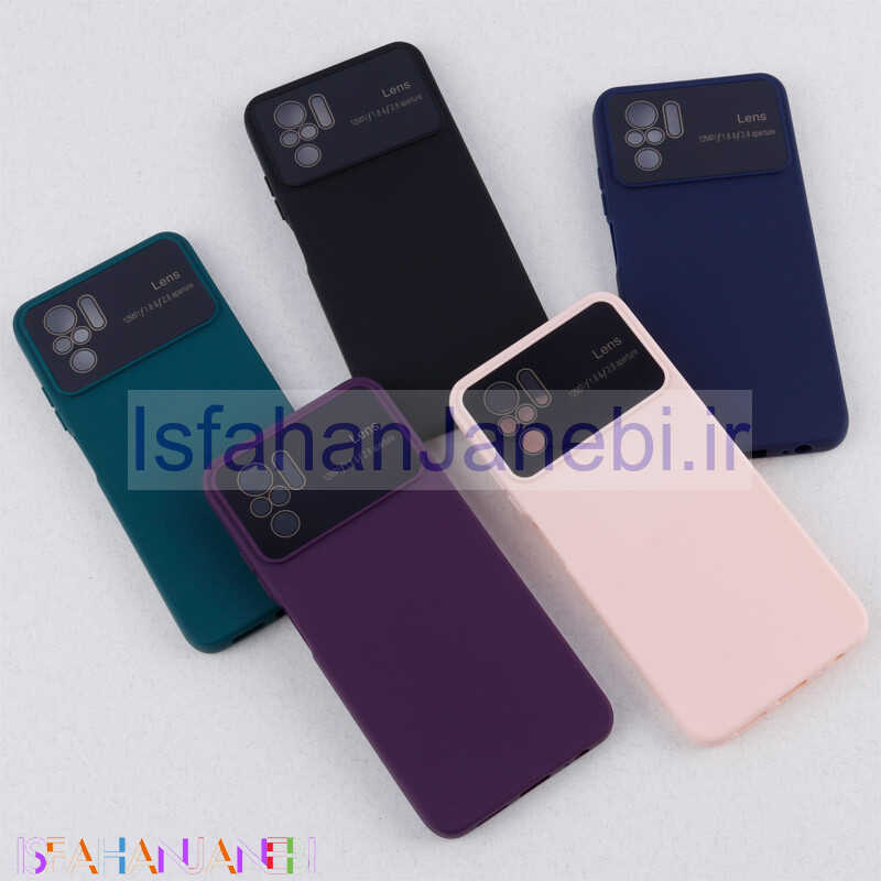 اصفهان جانبی-قاب سیلیکونی Lens Aperture محافظ لنزدار Xiaomi Redmi Note 10 4G / 10s