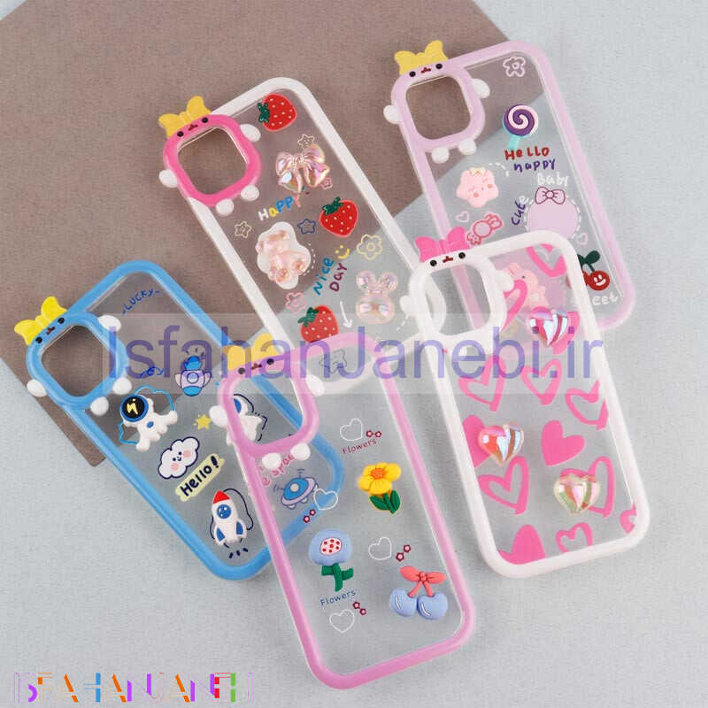 اصفهان جانبی-قاب شفاف فانتزی عروسک برجسته iPhone 11