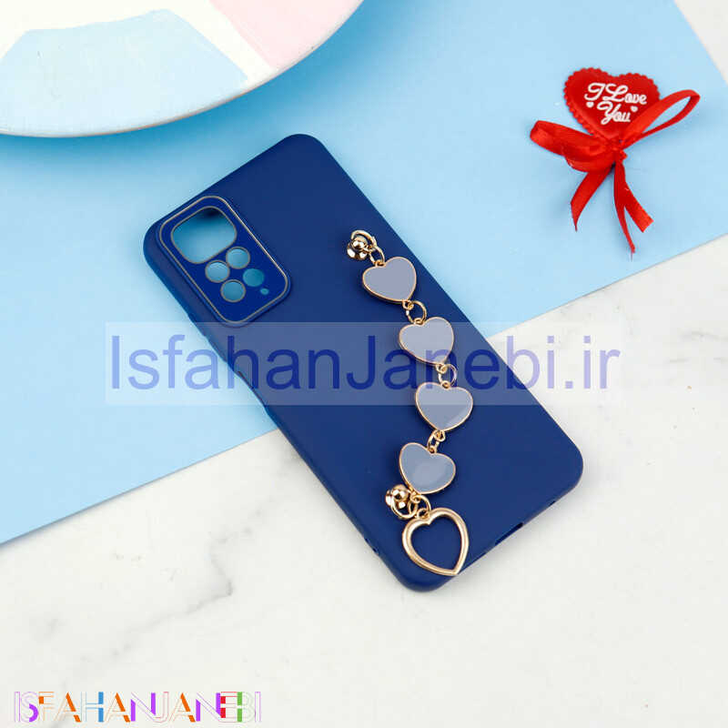 اصفهان جانبی-قاب سیلیکونی محافظ لنزدار + بند آویز Xiaomi Redmi Note 11