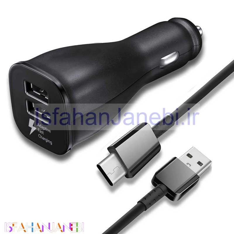اصفهان جانبی-شارژر فندکی Samsung Fast + کابل Type-C