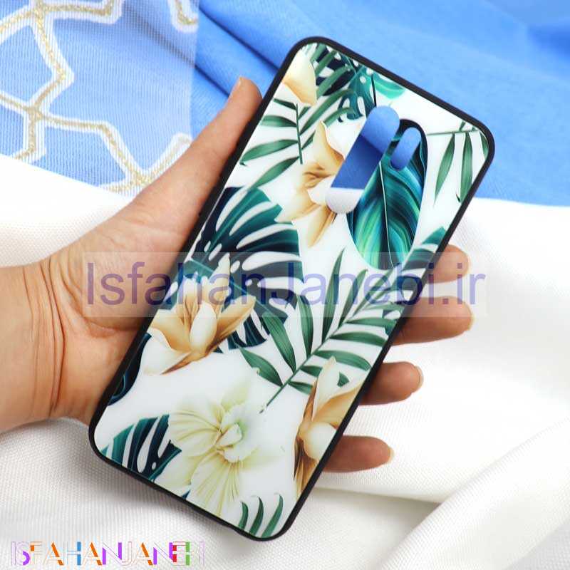 اصفهان جانبی-قاب پشت گلسی طرح برگ Xiaomi Redmi 9