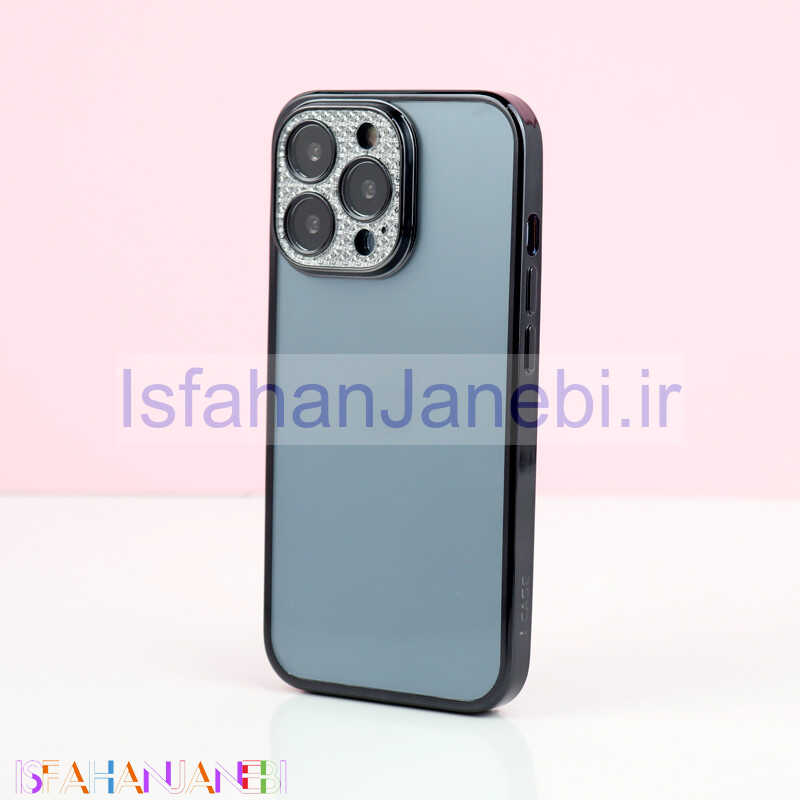 اصفهان جانبی-قاب پشت مات My Case نگین دار محافظ لنزدار iPhone 13 Pro