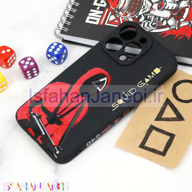 اصفهان جانبی-قاب سیلیکونی محافظ لنزدار طرح اسکویید گیم iPhone 13 Pro کد 10