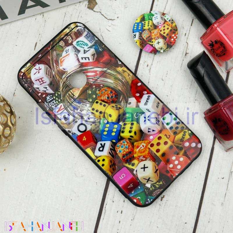 اصفهان جانبی-قاب طرحدار محافظ لنزدار کشویی + پاپ سوکت طرح تاس شیائومی Redmi Note 8 سری B