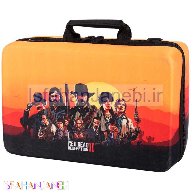 اصفهان جانبی-کیف کنسول بازی PS5 Slim طرح Red Dead Redemption 2 کد 4