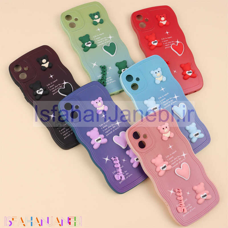 اصفهان جانبی-قاب رنگی مات عروسک برجسته محافظ لنزدار Samsung Galaxy A05