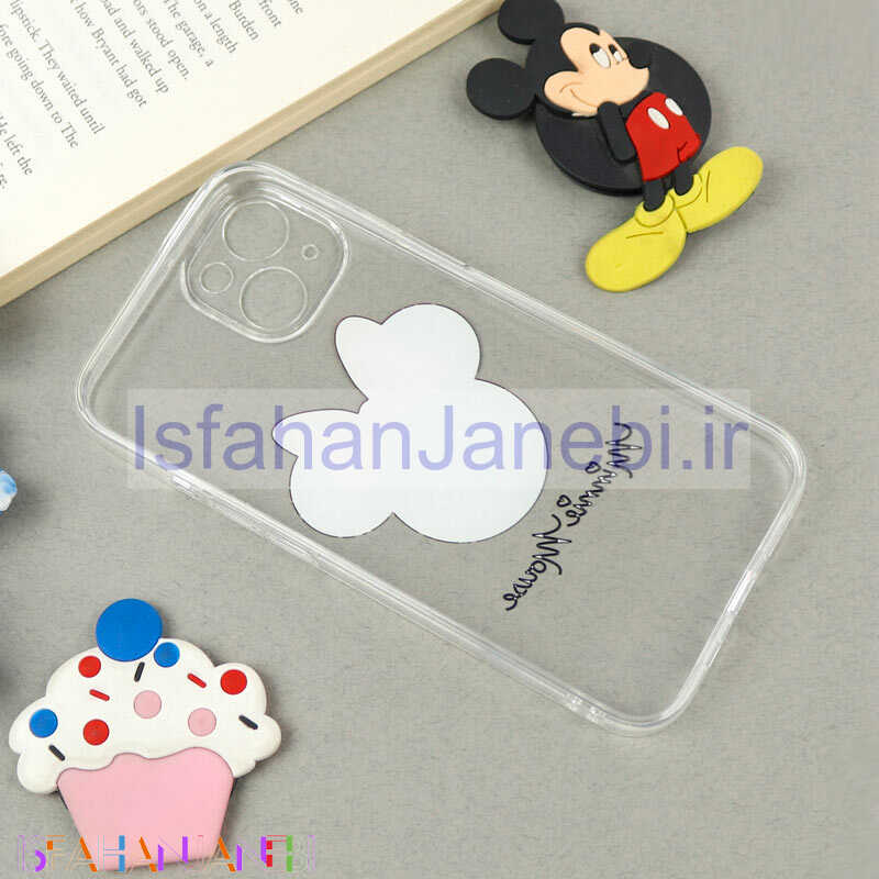 اصفهان جانبی-قاب ژله ای شفاف طرحدار مینی موس iPhone 13