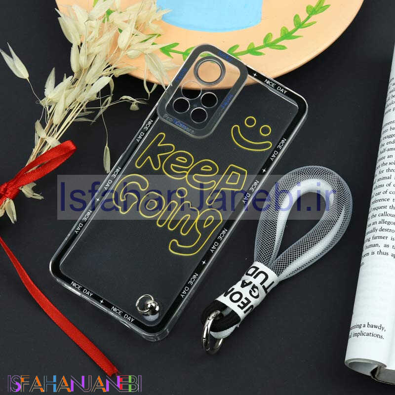 اصفهان جانبی-قاب طرحدار Keep Going محافظ لنزدار + بند آویز لنیارد Xiaomi Poco M4 Pro