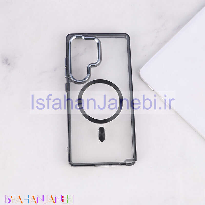 اصفهان جانبی-قاب ژله ای مگ سیف سامسونگ Galaxy S25 Ultra دور محافظ لنز متال
