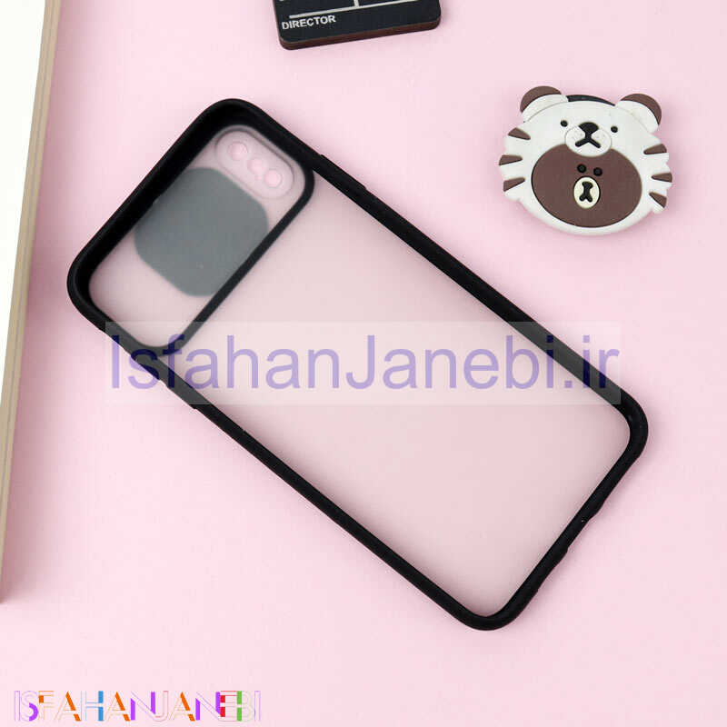 اصفهان جانبی-قاب PC مات محافظ لنز دار کشویی iPhone XS Max