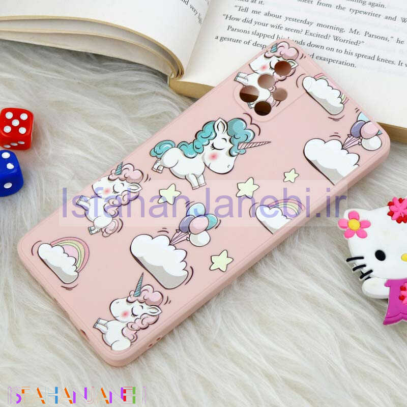 اصفهان جانبی-قاب سیلیکونی عروسکی محافظ لنزدار طرح یونیکورن 2 Samsung Galaxy A71