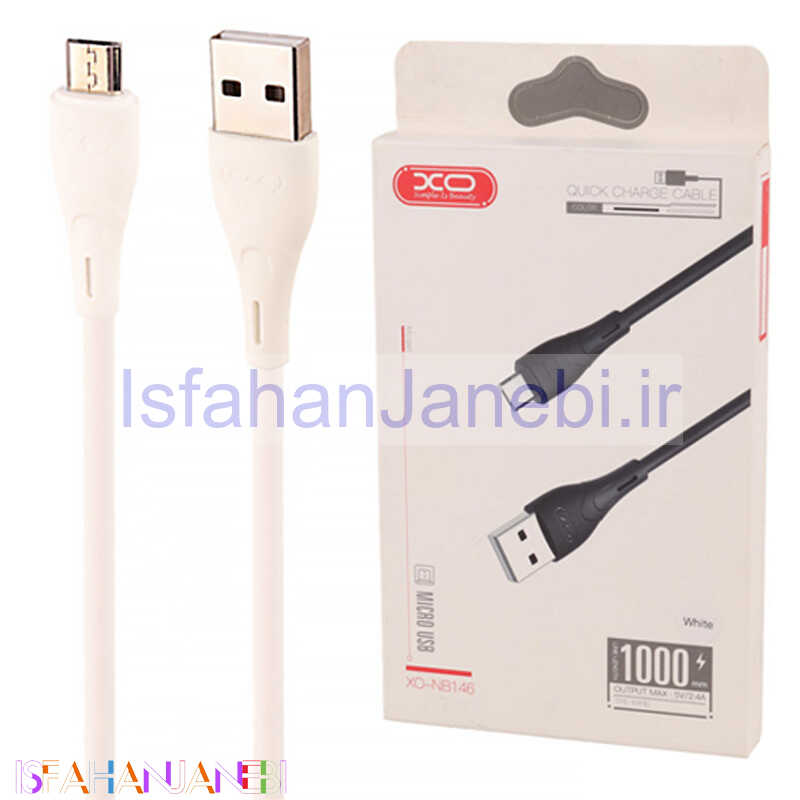 اصفهان جانبی-کابل میکرو یو اس بی فست شارژ XO XO-NB146 2.4A 1m