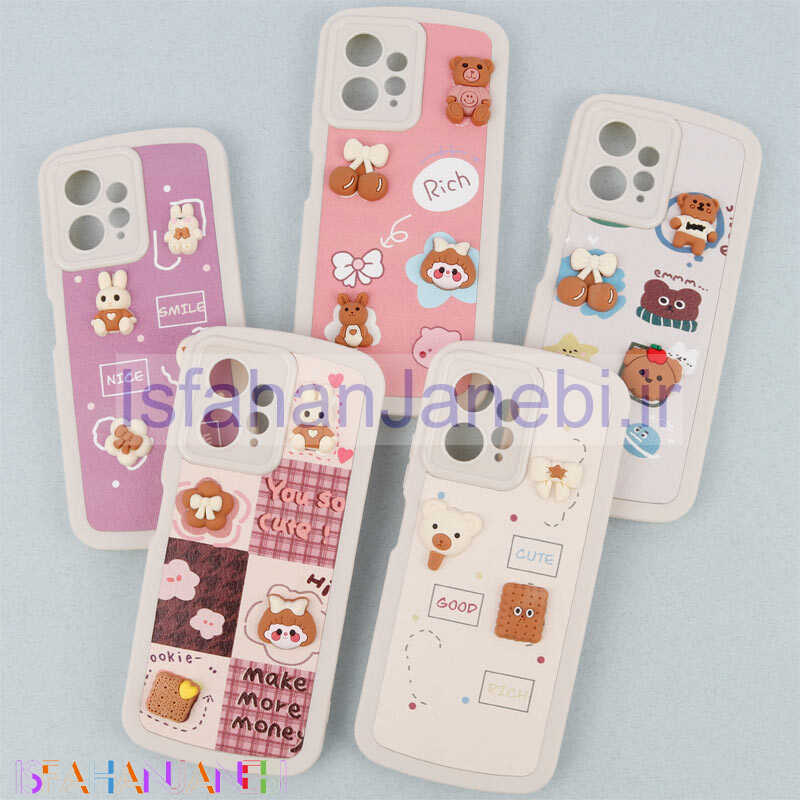 اصفهان جانبی-قاب طرحدار عروسکی برجسته محافظ لنزدار Xiaomi Redmi Note 12 4G