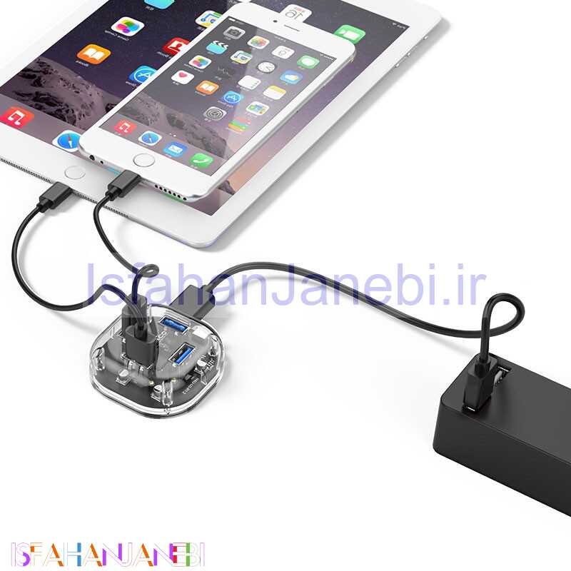اصفهان جانبی-هاب 4 پورت USB3.0 اوریکو H4U-U3