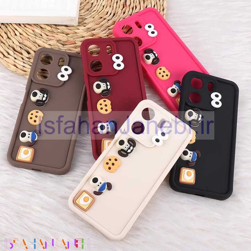 اصفهان جانبی-قاب سولید شیائومی Redmi 13C / Poco C65 عروسک برجسته محافظ لنزدار