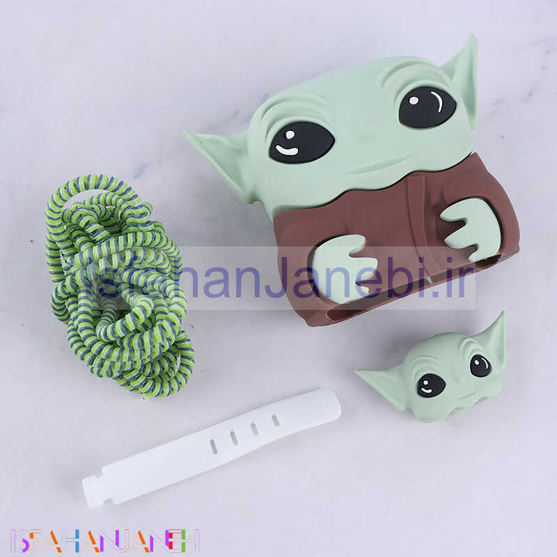 اصفهان جانبی-ست محافظ کابل و کلگی شارژر شیائومی طرح بیبی یودا